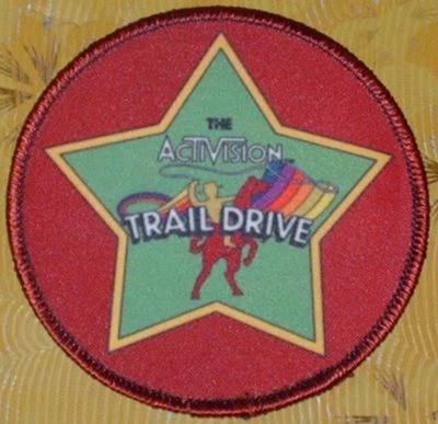 👀🕹 ~ Atari Video Game Vintage 80's Activision Patch -- Stampede Trail Drive ~ - Image 1 of 3