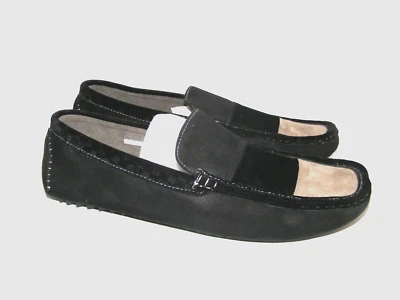 Steve Harvey Hombres Negro Talla 12 G548-237 Imitación Gamuza Mocasines de Conducción Zapatos Sin Cordones Foto 1 de 4