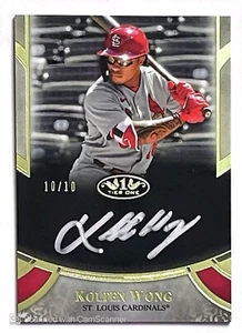 2021 Topps Tier One Prime Performers Silver Ink Auto Kolten Wong #PPA-KW 10/10 - Picture 1 of 2