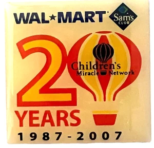 Pin Walmart Pins 1987 - 2007 Children's Miracle Network 20 Years Pinbacks Badge - Picture 1 of 7