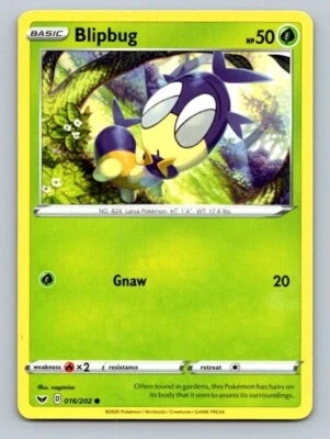 2020 Pokemon Card Sword & Shield Blipbug 16/202 - Image 1 of 2