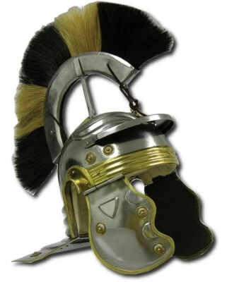 Roman Gallic Helmet - Black/White Crest - Image 1 of 4
