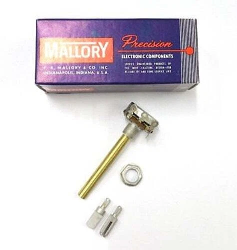 Potenciómetro cónico de audio inverso Mallory U52 1 Meg Ohm, #2 ~ Midgetrol 1M Foto 1 de 1