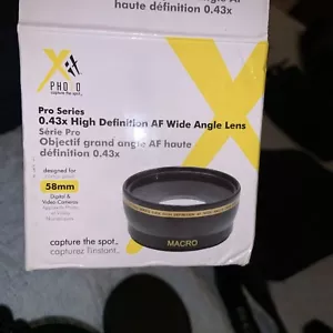 0.43x Digital Wide Angle Lens for Panasonic DMC-FZ38 DMC-FZ35 DMC-FZ28 FZ18 - Picture 1 of 4