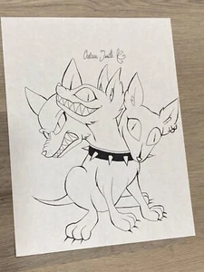 Halloween Inspirierende Inktober Tuschezeichnungen Standardgröße - Bild 1 von 12