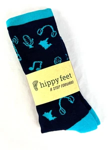 NEU Hippie Füße Socken Damengröße 9,5+/Herrengröße 8-13 blau recycelte Baumwolle MN - Bild 1 von 7