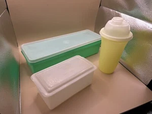 3-teiliges Tupperware Set-Shaker Tasse/844-1 Gemüsebehälter892-6/Schier Butterdose72-1 - Bild 1 von 12
