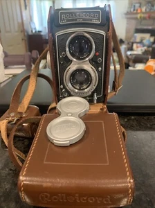 Rolleicord Camera, DBP DBGM, Franke & Heidecke,  Braunschweig with Leather Case - Picture 1 of 24