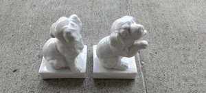 Labrador Retriever Welpe Hund weiß Keramik Buchstützen, Figuren, #63271, neu! - Bild 1 von 18