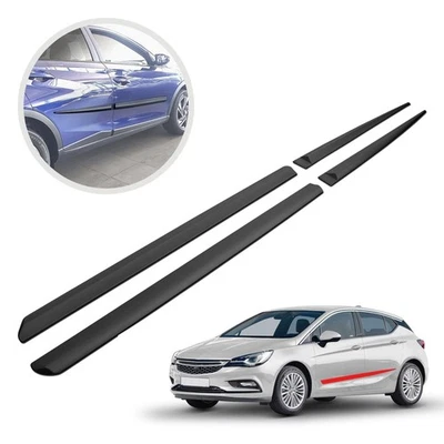 para Opel Astra K Hatchback 5D 2015-2021 Molduras de las puertas laterales Negro - Imagen 1 de 4