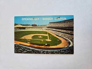 DODGER STADIUM LOS ANGELES, KALIFORNIEN VINTAGE POSTKARTE ERÖFFNUNGSTAG - Bild 1 von 2