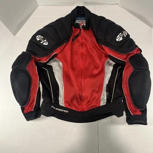 Joe Rocket Phoenix Mesh Motorcycle Jacket Red Black Men’s M Armor Protective - Foto 1 di 16