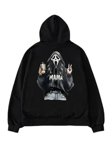 Spooky Mama Halloween Sweatshirt Ghostface Graphic Horror Movie Fall Pullover - Picture 1 of 7