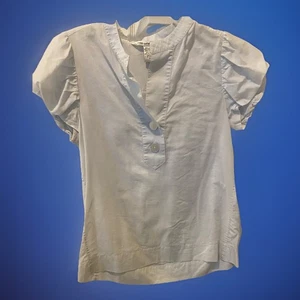 Blusa blanca manga corta Diane von Furstenberg talla 4 cizalla - Imagen 1 de 6