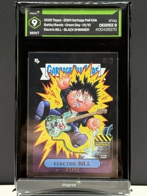 2025 Topps Garbage Pail Kids Green Day Electric Bill Black Shimmer 1/10 Graded - Image 1 of 2