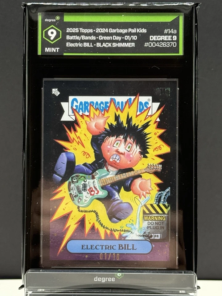 2025 Topps Garbage Pail Kids Green Day Electric Bill Black Shimmer 1/10 Graded - Image 1 of 2