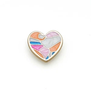5pcs Layered Heart Buttons Enamel for Clothing DIY Sewing Scrapbooking 20mm - Picture 1 of 8