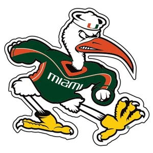 Miami Hurricanes Large 12" Sebastian Decal - Bild 1 von 1