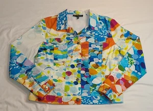 Claire Desjardins Womens Jacket Medium Art to Wear Abstract Statement Cotton  - Picture 1 of 9
