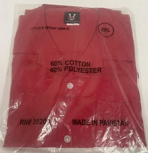 HILTON Retro Bowling Camicia Rosso 3XL Cotone/Poliestere Nuovo con scatola NUOVO - Foto 1 di 3