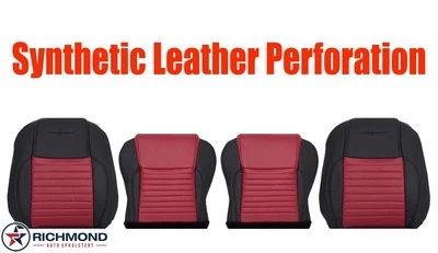 Ford T-Bird Tbird 2002 cubiertas de asiento completas de cuero para conductor y pasajero negras/rojas Foto 1 de 4