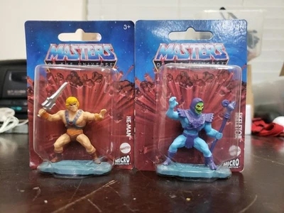 Juego de 2 micro figuras Masters of the Universe He-Man y Skeletor MOTU Z1 Foto 1 de 4