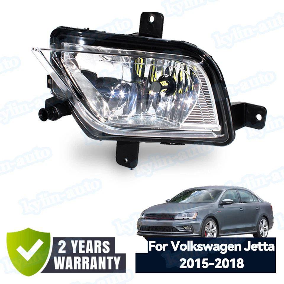 Para 2015-2018 Volkswagen Jetta GLI farol de neblina dianteiro com lâmpada LED motorista esquerdo - Imagem 1 de 4