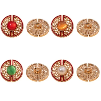 10Pcs Cloud Pattern Buttons Metal Sewing Buttons Closure For Clothing Jackets - Image 1 of 4