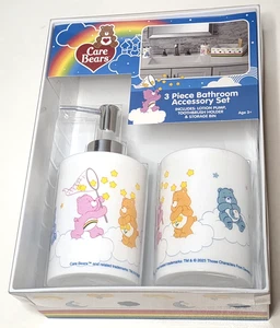 Juego de accesorios de baño Care Bears de 3 piezas soporte para cepillo de dientes bomba de jabón contenedor de almacenamiento - Imagen 1 de 15