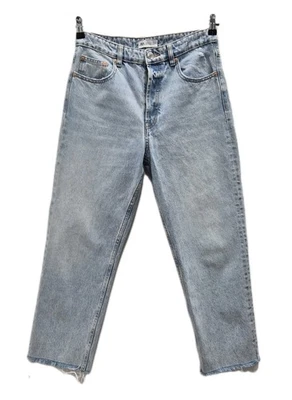 ZARA JEANS UK12 UK8 EU40 W31 R12 L26" blue 100% cotton denim tapered button - Image 1 of 4