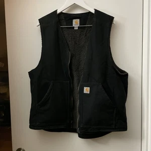 Carhartt Sherpa-lined Duck Vest "Black" BLK Herren Large - Bild 1 von 8