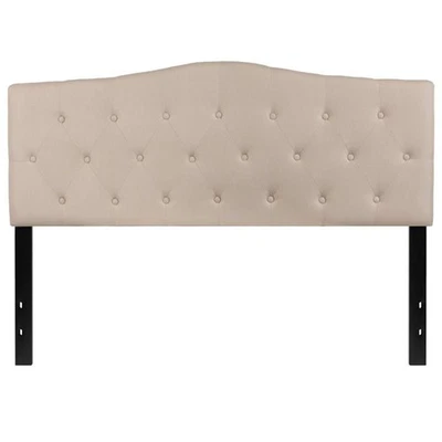 Cabecero Flash Furniture Cambridge Tufted Queen Panel en Beige Foto 1 de 3
