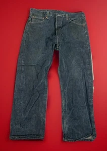 Levis 501XX Denim Blue Jeans Vintage 36x30 Button Fly Med Wash 100% Baumwolle #252 - Bild 1 von 11