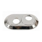 15mm-28mm Double PVC Chrome Radiator Plastic Water Pipe Cover Collar Rose
