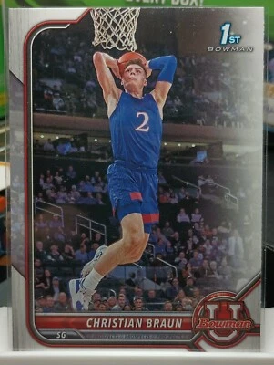 2021-22 Bowman U 1st Bowman #6 Christian Braun Denver Nuggets  - Image 1 of 3