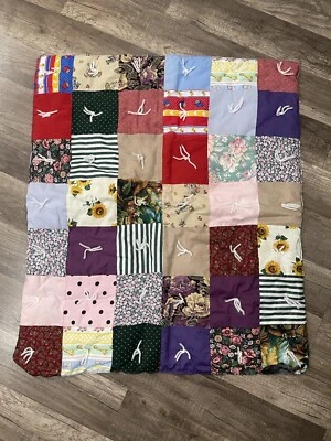 Colcha manta bordada cuna cama bebé niño hecho a mano vintage baby shower Foto 1 de 4