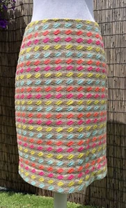 James Perse Colorful Embroidered Neon Pencil Skirt Us 2 - Picture 1 of 7