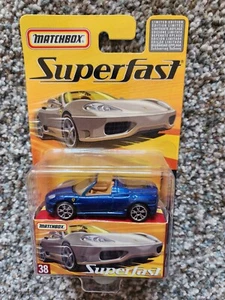2005 Matchbox Superfast ROW Limited 1/8000 Ferrari 360 Spider - dark blue - Picture 1 of 2