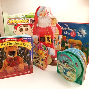 Mixed Lot 5 Christmas Board Books Santa Snowman Star Me Under Tree Fun B-06 - Picture 1 of 20