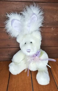 Dan Dee Bear 10-inch Fancy Bunny Rabbit Ears Laurells Attic Purple Flower Easter - Picture 1 of 8