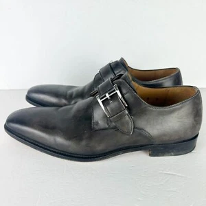 Magnanni Marco Mönch Riemen Leder eleganter Schuh Größe 8 grau einfache Spitze - Bild 1 von 9