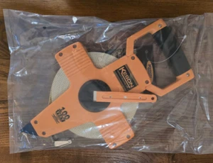 Keson Open Reel Pumpkin Fiberglass Tape - 100’ (feet & metric) - Model OTR10100 - Picture 1 of 2