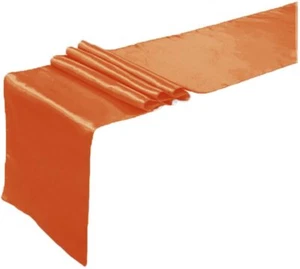 Satin Table Runner - Papaya Orange - Picture 1 of 2