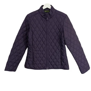Eddie Bauer Steppjacke Damen Größe M Lila Traube Durchgehender Reißverschluss mit Taschen - Bild 1 von 9