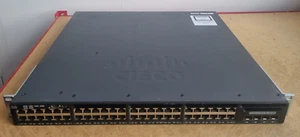 CISCO WS-C3650-48TD-S SWITCH WITH DUAL PSU & C3650-STACK MODULE - Picture 1 of 2