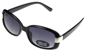 Gafas de sol Liz Claiborne rectangulares envolventes negras protección UV 53-20-126 regalo - Imagen 1 de 4