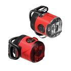 Lezyne Femto USB Drive Front And Rear Bicycle Light Set In Red
