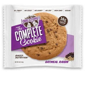 Lenny & Larry's The Vegan Complete Cookie Oatmeal Raisin - 12 Cookies - Picture 1 of 4