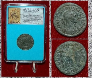 Moneda Imperio Romano AURELIANO Concordia apretando manos con Aureliano Antoniniano - Imagen 1 de 4