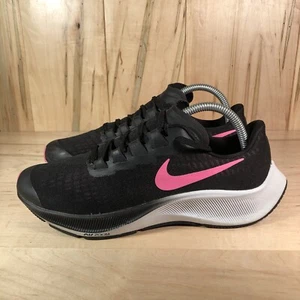 Nike Air Zoom Pegasus 37 Black Bright Mango BQ9646 010 Boy’s Size 7 - Picture 1 of 9